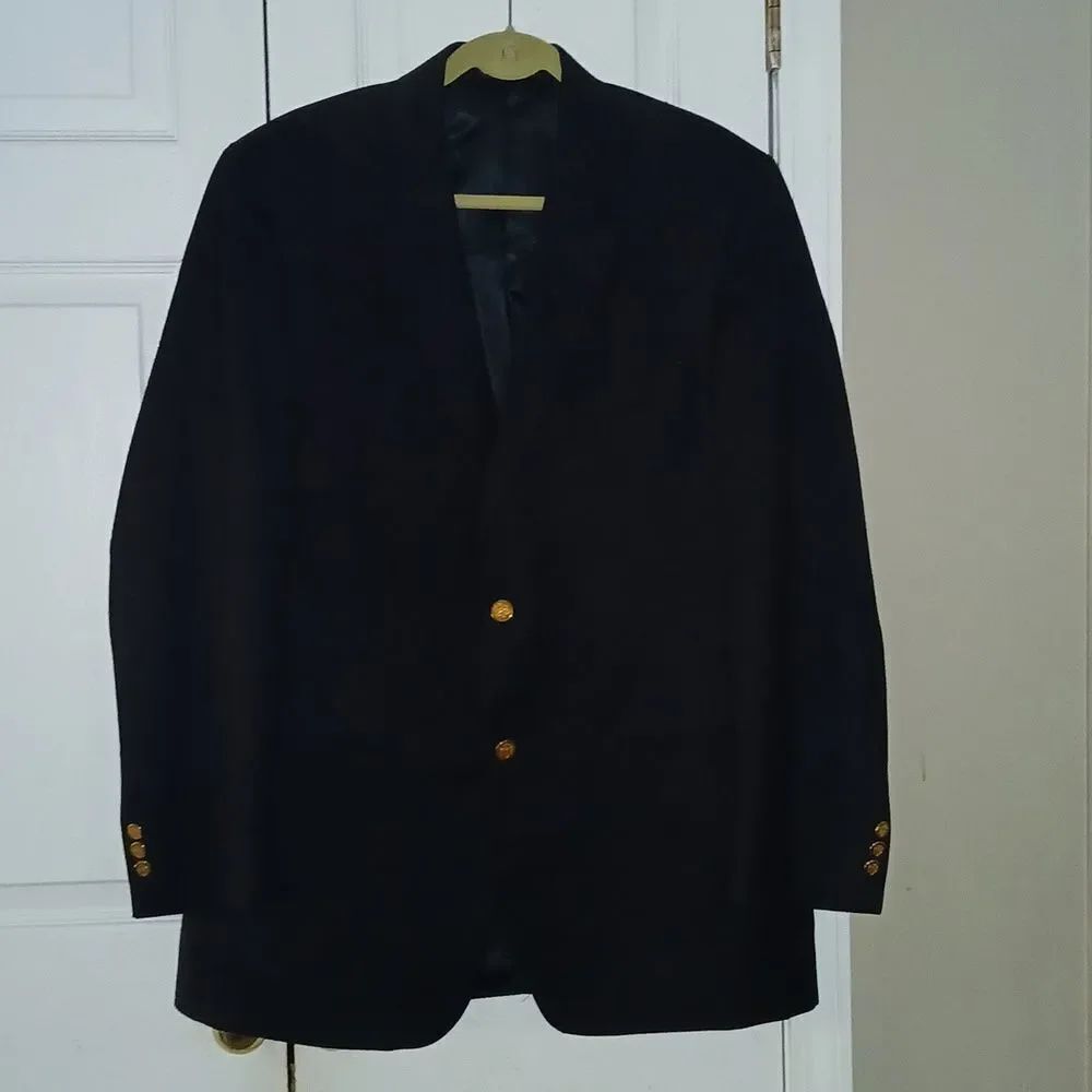 Fabrique Au made in Canada Botany 500 Navy blazer suit jacket Sz 41L NWOT